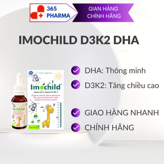 [Chính Hãng] Imochild D3K2 DHA lọ 20 ml giúp bé thông minh, tăng chiều cao