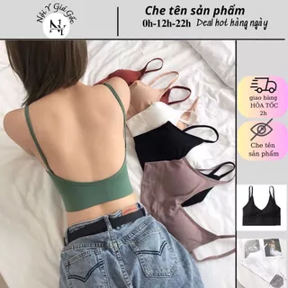 Áo Bra Nữ Cotton Tăm Khoét Lưng Siêu Hot (Kèm Video Thật ) MS 367