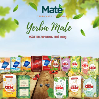 [MẪU TÚI ZIP DÙNG THỬ YERBA MATE 100gram] Trà Nam Mỹ Yerba Mate các hương vị + Tặng kèm túi lọc trà