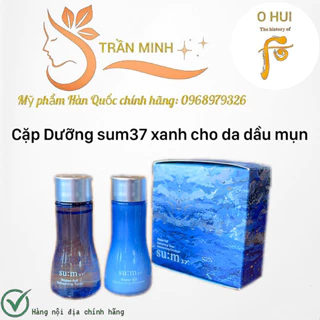 Cặp dưỡng nước hoa hồng và sữa dưỡng Sum37 Xanh Water Full mini