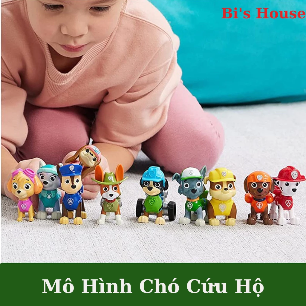 Set 6 chó cứu hộ Paw Patrol không trùng nhân vật, hàng xuất dư - tinh xảo, chất liệu an toàn cho bé, nobox