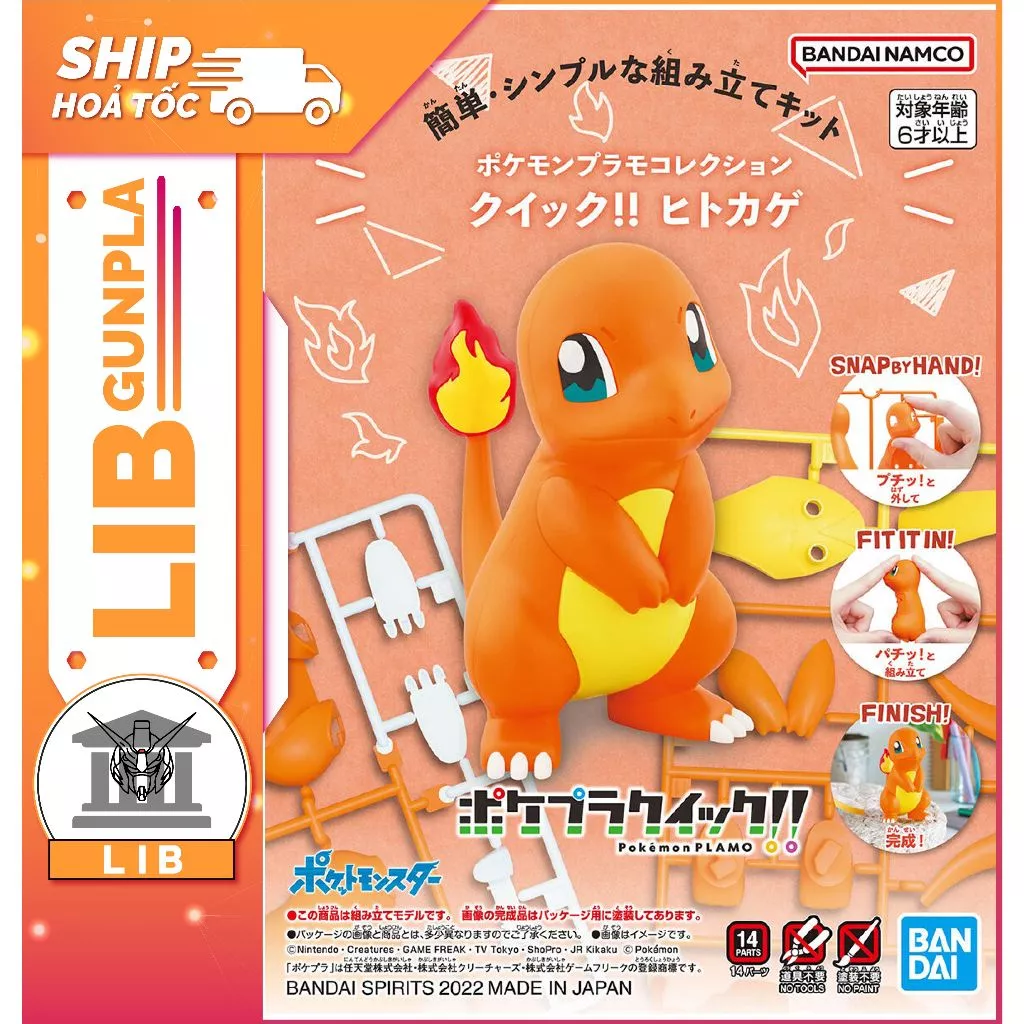 Mô hình lắp ráp Bandai Pokepla Quick 11 Charmander