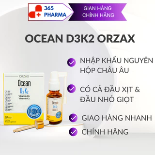 OCEAN D3K2 bổ sung VITAMIN D3 VÀ VITAMIN K2 dạng xịt và nhỏ cho bé - NHẬP KHẨU CHÍNH HÃNG THỔ NHĨ KỲ