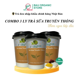 Combo 3 Ly Trà Sữa Tự pha vị Truyền Thống có Topping