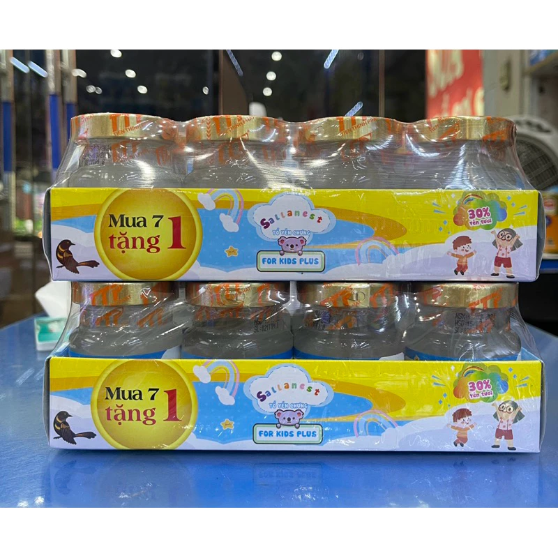 Yến Sallanest for KID plus khay 8 hũ, Yến trưng trẻ em SALLNEST