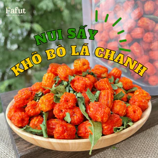 500G nui sấy khô bò lá chanh giòn ngon ăn vặt không mập Fafut