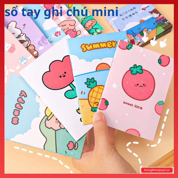 Sổ Tay Ghi Chú Đẹp Nhỏ MiNi Gọn Bỏ Túi Mang Đi Mọi Nơi Hình Dễ Thương