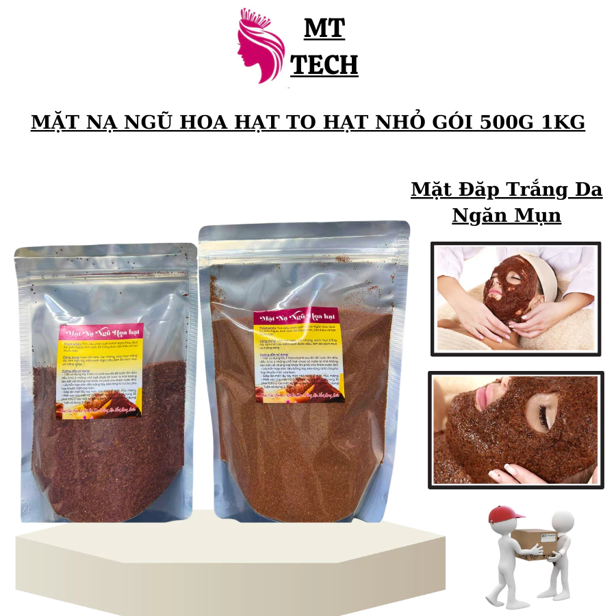 Mặt Nạ Ngũ Hoa Hạt Nhỏ Và Hạt To | Triết Xuất Từ Thiên Nhiên, Mặt Nạ Trăng Da Mờ Thâm Đẹp Da. Gói 500g 1000g