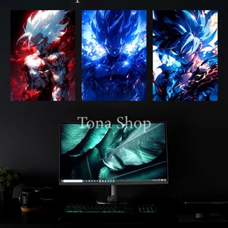 Poster, tranh ảnh dán tường anime Dragon Ball - 7 Viên Ngọc Rồng - Goku. Decor phòng, góc làm việc, góc gaming.