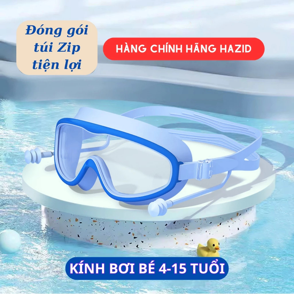 Kính Bơi CHÍNH HÃNG HAZID GÓC RỘNG Chống Sương Mù Không Thấm Nước Độ Nét Cao Cho Trẻ Em