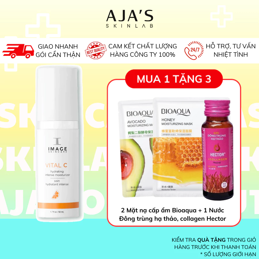 Kem siêu dưỡng ẩm IMAGE Skincare Vital C Hydrating Intense Moisturizer phục hồi da rất khô và mất nước 50ml - ajaskinlab