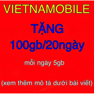 SIM VIETNAMOBILE DU LỊCH Dùng Mạng 20 Ngày