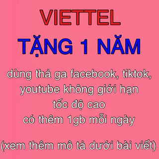 SIM VIETTEL Dùng Mạng 1 Năm