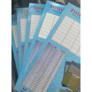 Giấy Decal Tomy A4 in mã vạch ( 100 tờ /hộp ) mã số 125 126 127 128 129 130 131 132 133 134 135 136 137 138 139