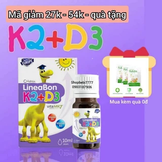 (chính hãng - date 2025)(ib lấy mã giảm) lineabon vitamin D3K2 hỗ trợ hấp thu canxi tăng chiều cao cho bé