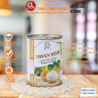 Nhãn Tươi Ngâm Nước Đường Asia Home Cát Long 565gr Thơm Ngon - 100% Nguyên Liệu Tự Nhiên Thuần Việt