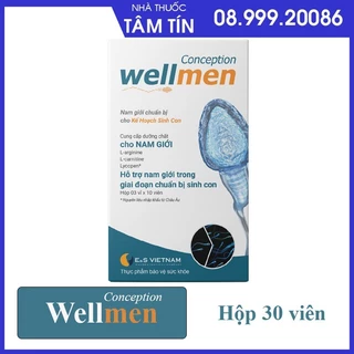 Wellmen Conception - Bổ Tinh Trùng, Tăng Chất Lượng và Giảm Dị Dạng Tinh Trùng