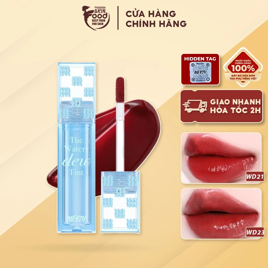 [New - Season 4] Son Tint Bóng Dạng Thạch, Lâu Trôi Cho Đôi Môi Ẩm Mịn Hàn Quốc Merzy The Watery Dew Tint 4g