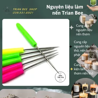 Que xiên tạo lỗ xỏ bấc/tim nến