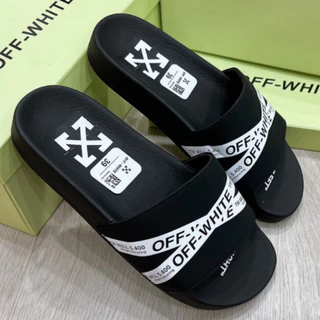 Dép nam quai ngang OFF WHITE CHỮ NHỎ CHÉO 2 màu đen trắng ịn cực đẹp.dép nam nữ cháy phố trẻ trung sành điệu