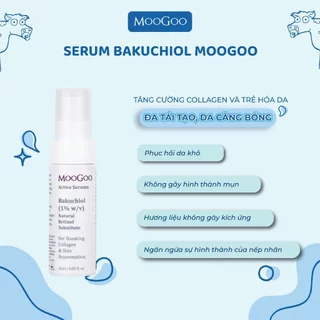 Serum bakuchiol (1%) hoạt tính tự nhiên thay thế retinol Royalcare MooGoo 25ml bổ sung collagen và trẻ hoá da cho mẹ bầ