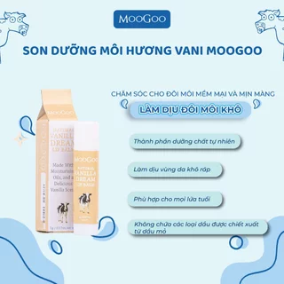 Son dưỡng môi ăn được làm mềm và dưỡng ẩm môi MooGoo 5g Edible Lip Balm - Hàng Úc chính hãng