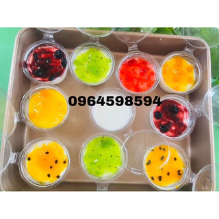 Combo nguyên liệu  bánh Panna Cotta 3 vị mứt trái cây set nguyên liệu 30 hũ