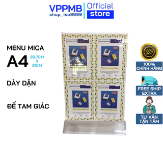 Menu mica A4, kệ menu mica LOẠI DÀY CAO CẤP