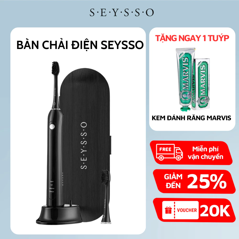 Bàn chải điện SEYSSO Carbon Black Special Edition ( VOUCHER 15%)