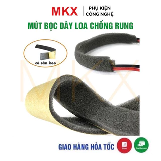 Mút bọc dây loa chống rung, có keo dán - Chống rung dây gây tạp âm,chống nhiễu mass dây trong âm thanh ( đơn vị bán mét)