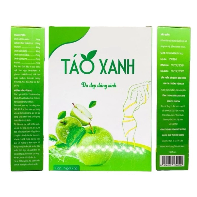 Trà táo xanh giảm cân hộp 15 gói