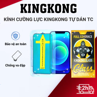 [ CHỐNG NHÌN TRỘM ] Kính cường lực tự dán Kingkong TC siêu bền, có màng bảo vệ loa dành cho iphone 11 12 13 14 15 Promax