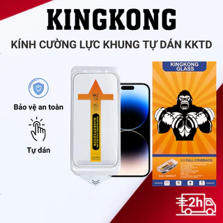 [ CHỐNG NHÌN TRỘM ] Kính cường lực KINGKONG TD tự dán cao cấp 9H, bảo vệ màn hình dành cho iphone 11 12 13 14 15 Pro Prm