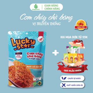 Cơm cháy chà bông vị Truyền Thống Lucky Star 50g thơm ngon đậm vị | Đồ ăn vặt dinh dưỡn Nonglamfood