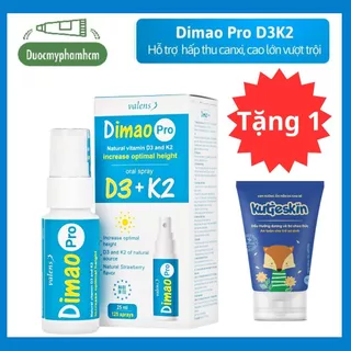 Vitamin D3 400IU và K2 Dimao Pro Dạng Xịt,Nhập Khẩu Châu Âu, Hương Dâu, Hiệu Quả Hấp Thu Tốt- 25ml