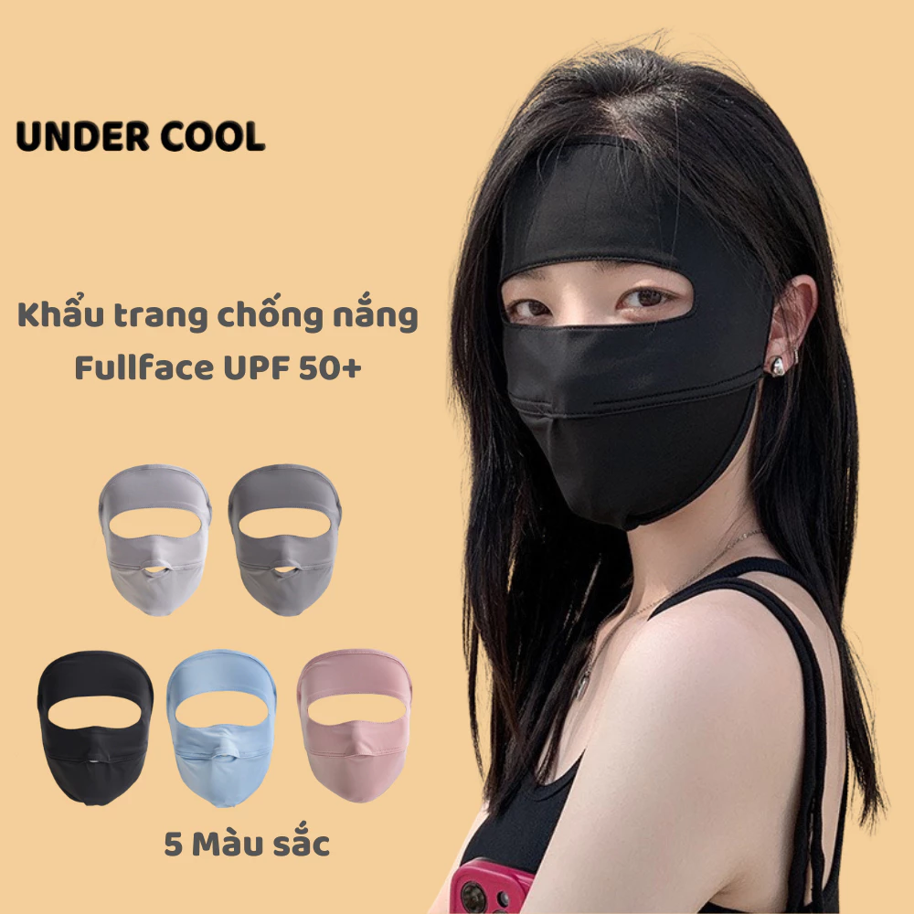 Khẩu Trang Vải Chống Nắng Toàn Mặt UNDERCOOL Thoáng Khí Ngăn Tia UV full face