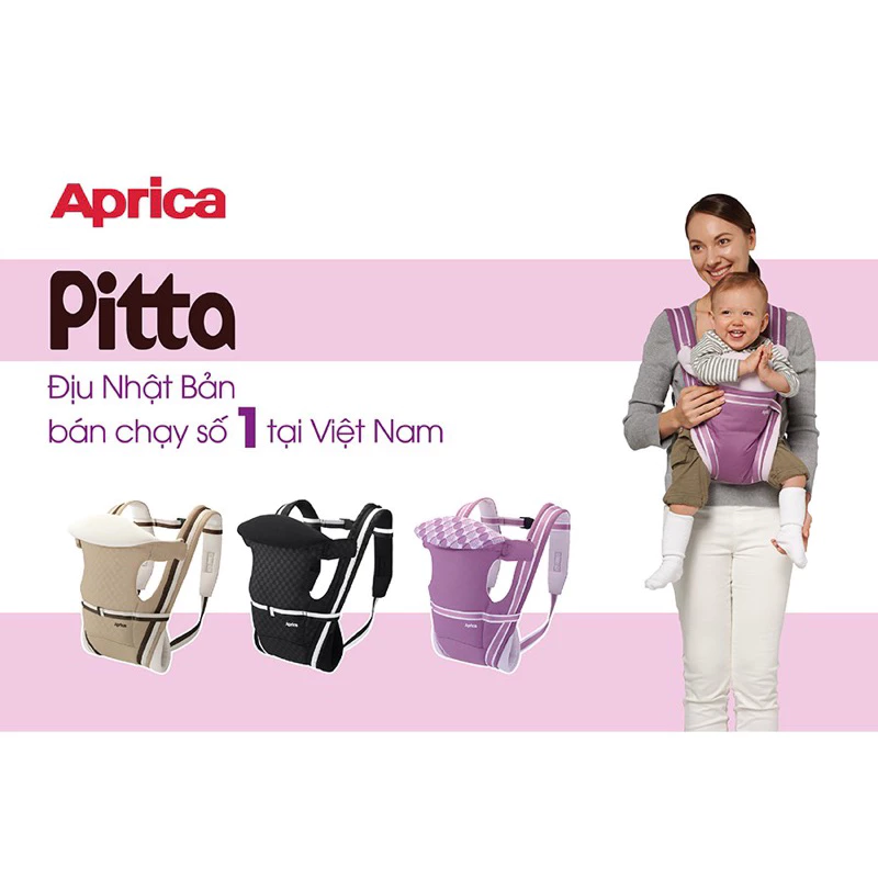 [Chính hãng ]Địu cho bé Aprica Pitta 4 tư thế địu cho bé từ sơ sinh đến 36 tháng