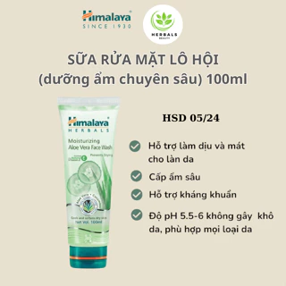 SỮA RỬA MẶT DƯỠNG ẨM VÀ SÁNG MỊN DA HIMALAYA MOISTURIZING ALOE VERA FACE WASH 100ML