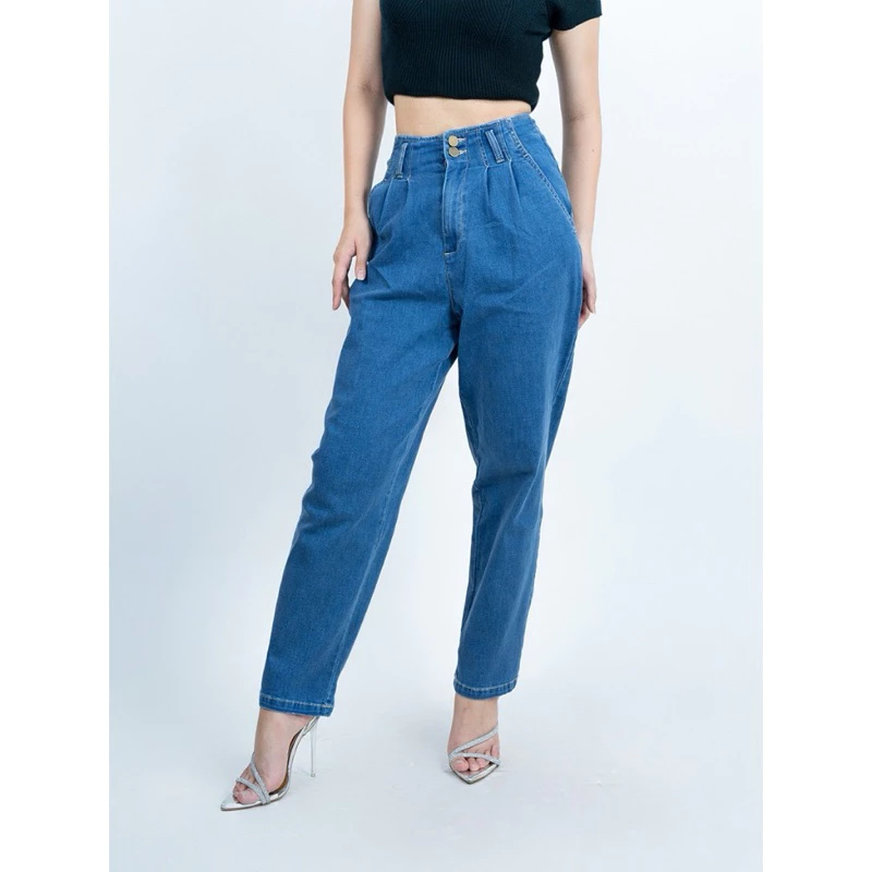 Quần jeans dáng baggy lưng cao MJ