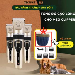 Tông Đơ Cắt Lông Chó Mèo Chaoer - Full Phụ Kiện, Tông Đơ Tỉa Lông Thú Cưng Nhập Khẩu Cao Cấp