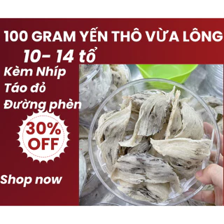 100Gram Thô Bể Vừa Lông Kèm Nhíp, Đường Phèn, Táo Đỏ