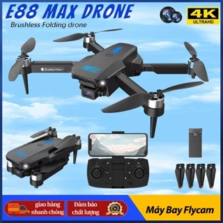 Máy Bay Flycam E88 Max，Drone camera trang bị camera kép 4k,Lai Cam Điều Khiển Từ Xa,Thích hợp cho người mới tập luyện