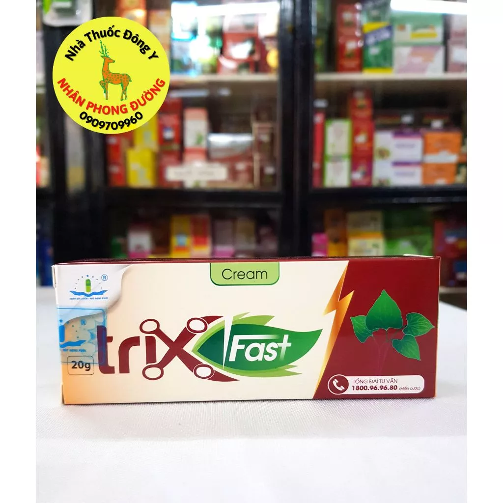 Kem Bôi Trĩ Trix Fast, tuýp 50g, dùng cho người bị trĩ nội, trĩ  ngoại, nứt kẽ hậu môn, đi cầu ra máu..