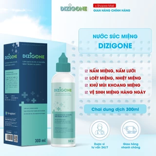 Nước súc miệng kháng khuẩn DIZIGONE - Xử lý nấm miệng, loét miệng, nhiệt miệng, hôi miệng - Chai 300ml