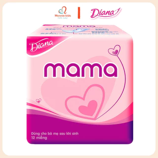 Băng vệ sinh cho mẹ Diana Mama 12 miếng, băng vệ sinh phụ nữ sau sinh không cánh - Monnie Kids