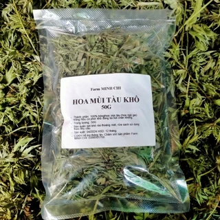 Hoa Mùi Tàu Khô 50G - 100G trồng hữu cơ làm trà, làm dược liệu ( Bông Mùi Tàu Khô / Hoa Ngò Gai Khô / Bông Ngò Gai Khô)