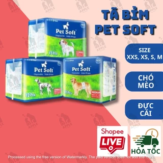 Tã bỉm quần cho chó đực cái Pet Soft bịch 12 miếng