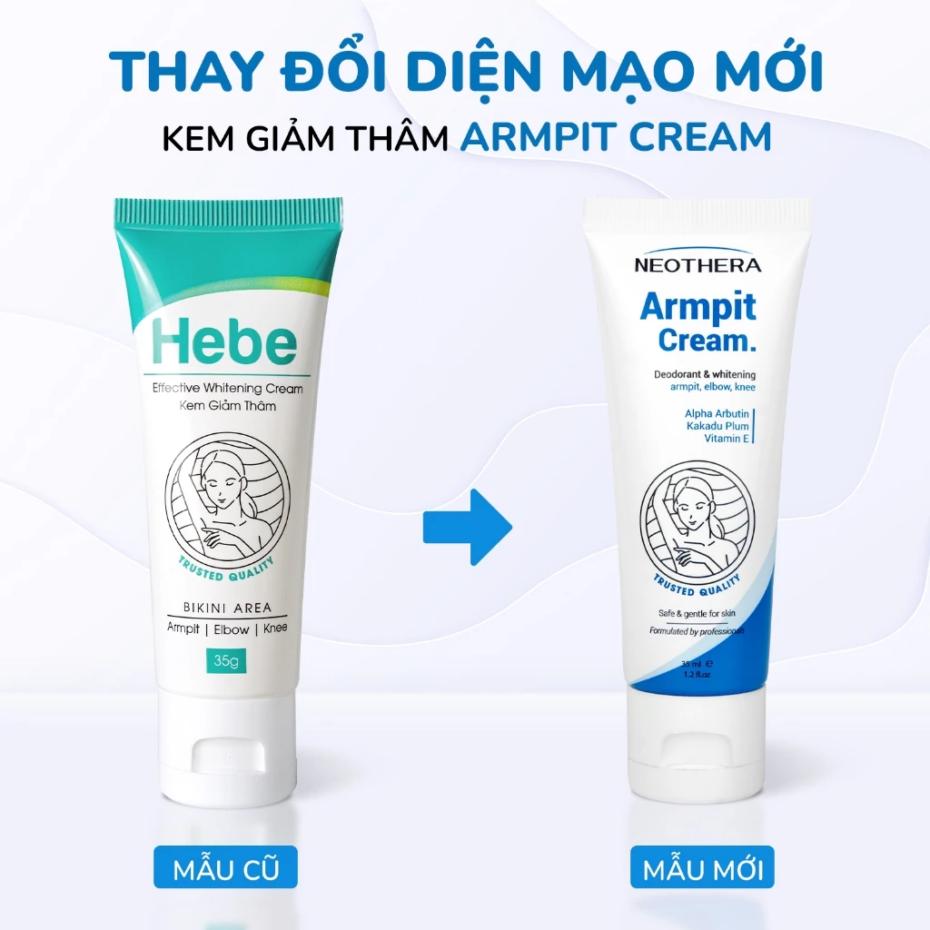 Kem Giảm Thâm ARMPIT CREAM Giúp Dưỡng Trắng Làn Da Sạm Ở Vùng Nách Mông Bikini Khuỷu Tay Đầu Gối 35gr (Tuýp)