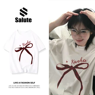 Salute Áo phông trắng ngầu nữ local brand unisex áo thun form rộng thời trang đẹp bow Y0866