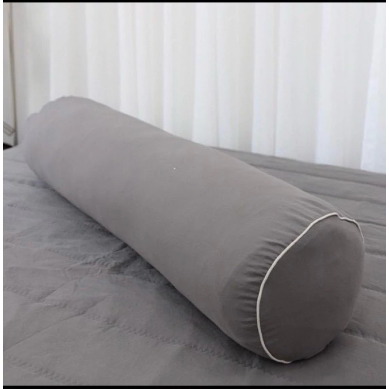 Gối Ôm Dài Vải Lụa Tencel Có Khóa Kéo Cao Cấp Màu Basic Tiện Lợi Dễ Sử Dụng Size 35cmx1m